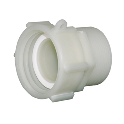 Adapter voor beschermcontainer - kunststof  - binnendraad S 60 x 6 - buitendraad G 2"